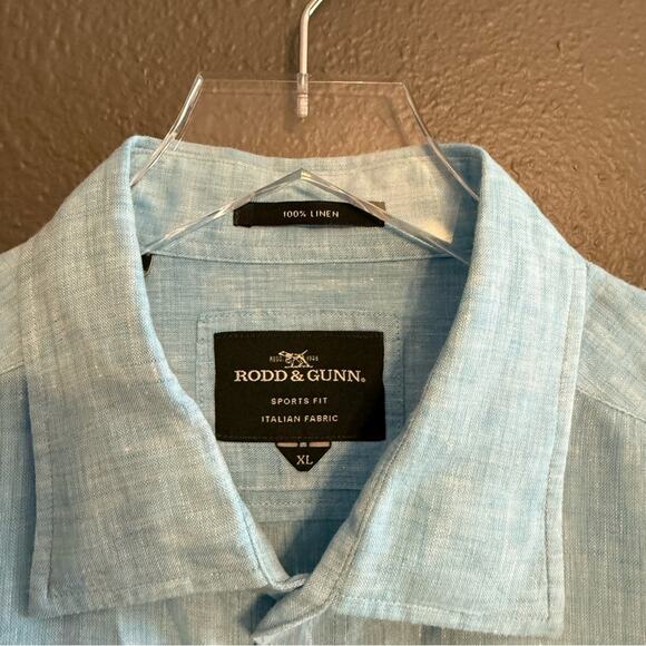 Rodd & Gunn NWOT Ellerslie Short Sleeve Linen Button-Up Shirt Size XL - Picture 4 of 6